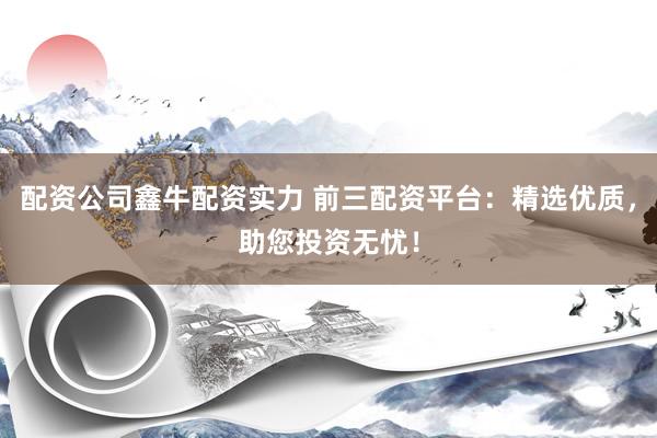 配资公司鑫牛配资实力 前三配资平台：精选优质，助您投资无忧！