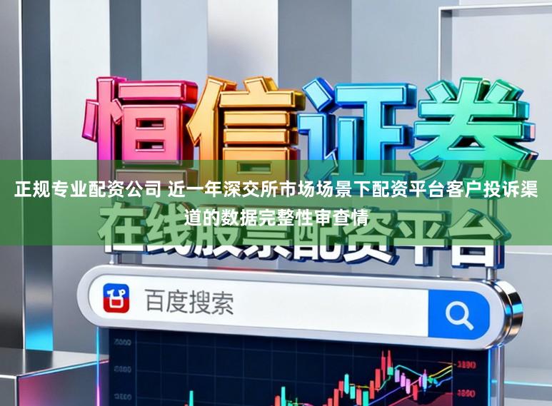 正规专业配资公司 近一年深交所市场场景下配资平台客户投诉渠道的数据完整性审查情